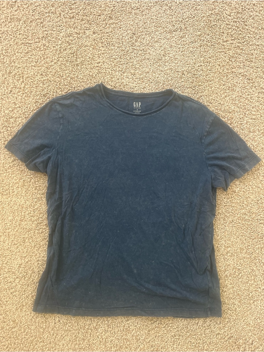 GAP Men's Navy Crew Tee 100% Cotton